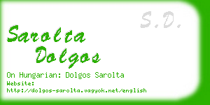 sarolta dolgos business card